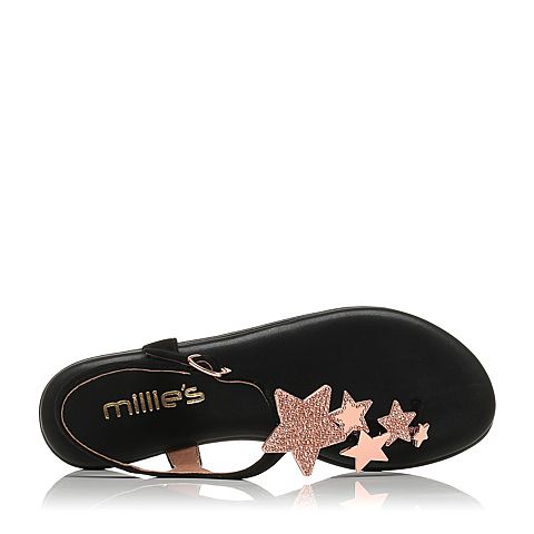 millie's/妙丽夏季专柜同款星牛皮女凉鞋LLR22BL7