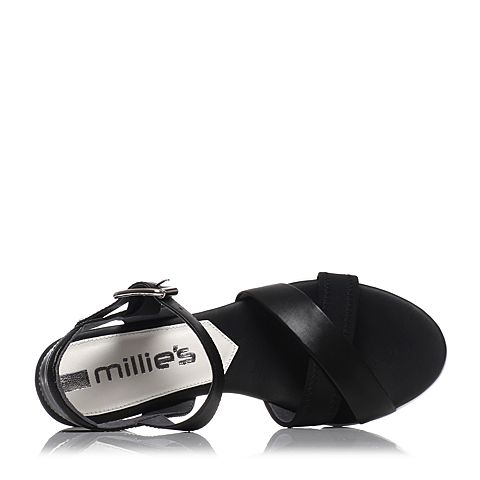 millie's/妙丽夏季专柜同款牛皮女凉鞋LG205BL7