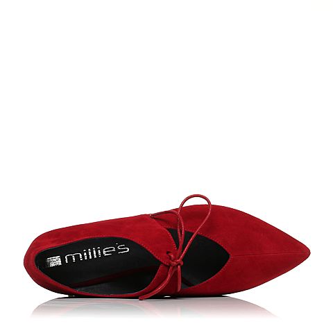 millie's/妙丽秋季专柜同款羊绒交叉绑带女单鞋LM122CM7