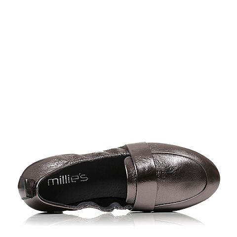 millie's/妙丽秋季专柜同款牛皮简约平底女单鞋LQ221CM7