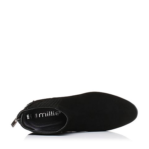 millie's/妙丽冬专柜同款羊绒时尚切尔西方跟女短靴LR340DD7