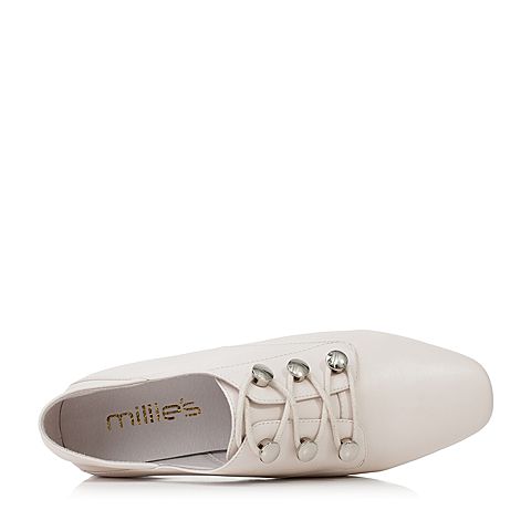 millie's/妙丽秋季新款羊皮平底女单鞋TX2DSCM7