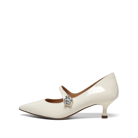 millie's妙丽2023春商场同款漆牛皮时尚优雅细跟女单鞋SFY16AQ3