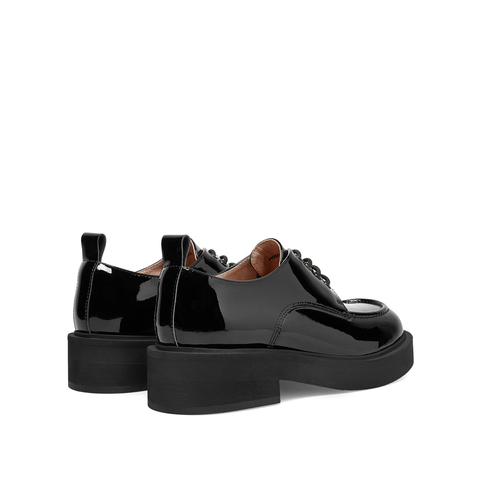 millie's妙丽2023春商场同款漆牛皮学院风布洛克女单鞋H0691AM3