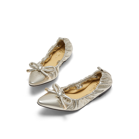 millie's妙丽24春新款设计感小众休闲浅口平底女单鞋A1013AQ4