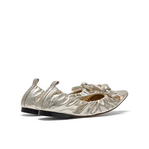 millie's妙丽24春新款设计感小众休闲浅口平底女单鞋A1013AQ4