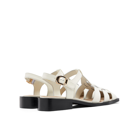 millie's妙丽2024年夏季平底舒适复古编织猪笼凉鞋女A1153BH4