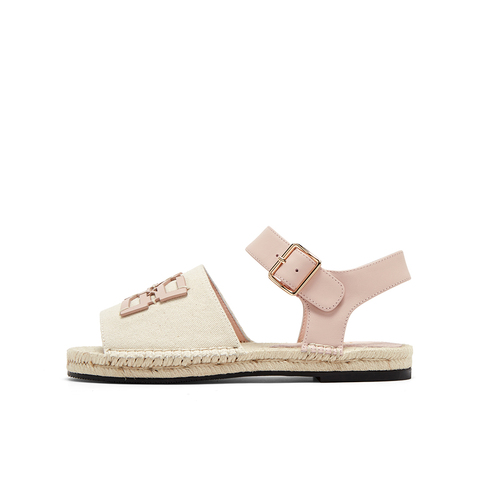 millie's妙丽2024夏时尚复古编织底金属扣舒适凉鞋女XL083BL4