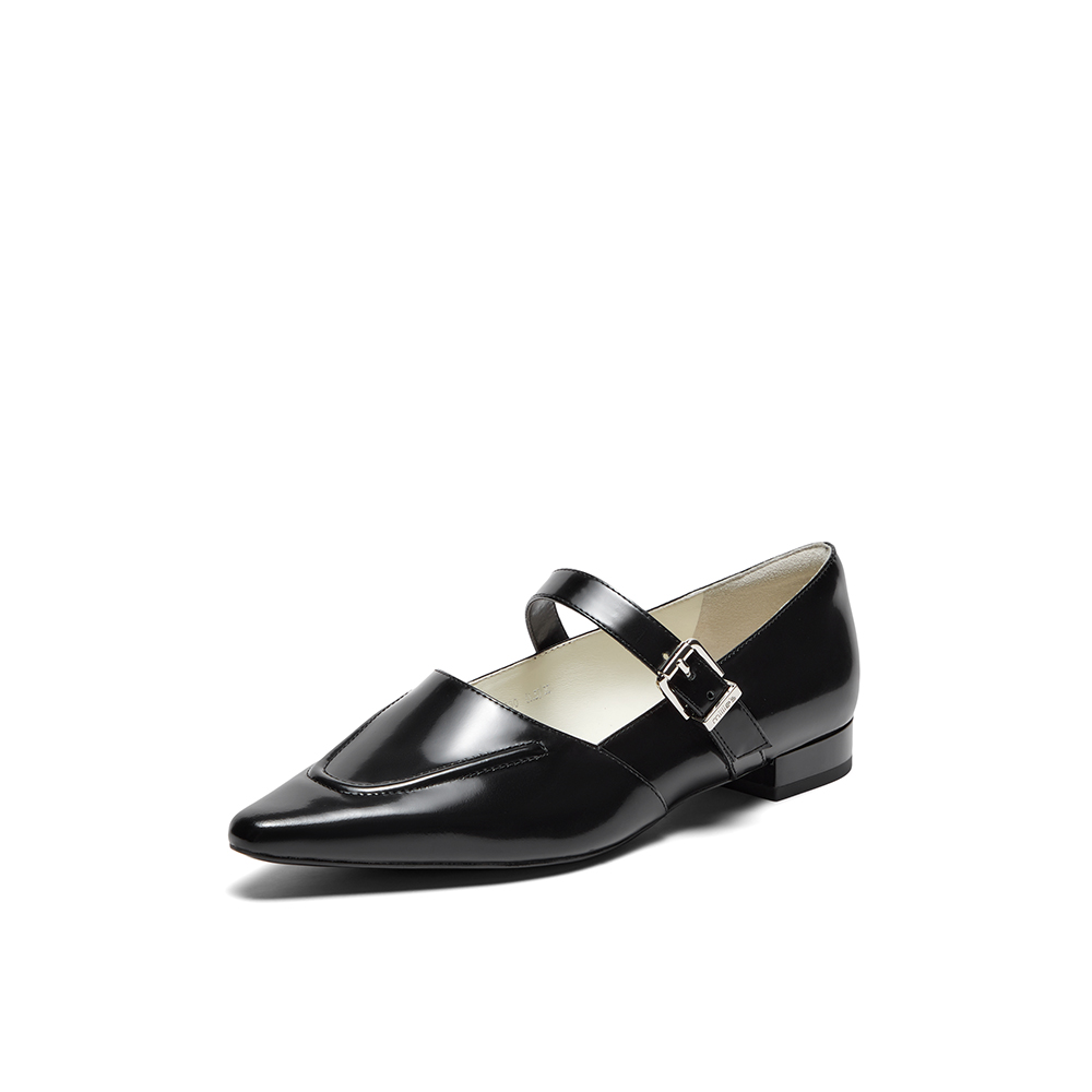 millie's妙丽2024春季玛丽珍简约真皮低跟舒适通勤鞋女LDT02AQ4