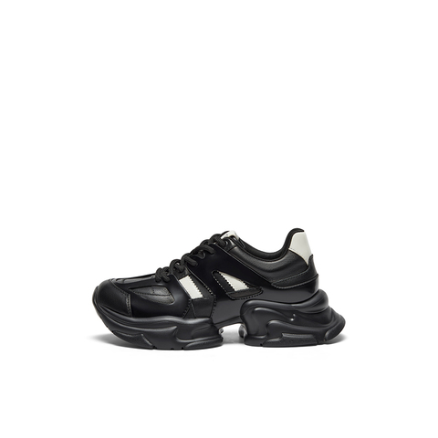 millie's妙丽2024年秋季皮面拼色厚底运动老爹休闲鞋20793CM4