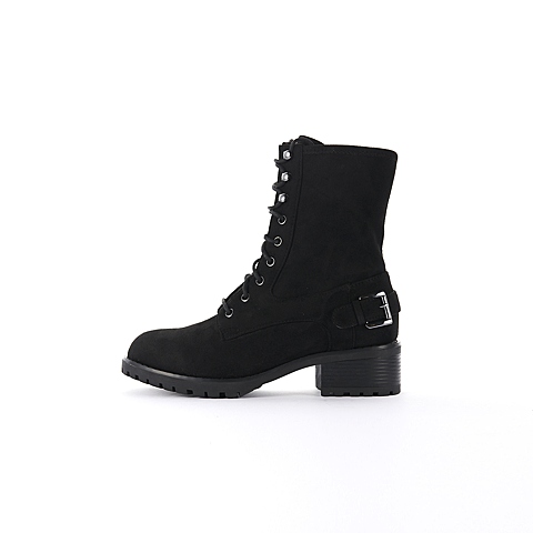 15MINS/15分钟冬季专柜同款黑色植绒布女靴UMC22DZ5