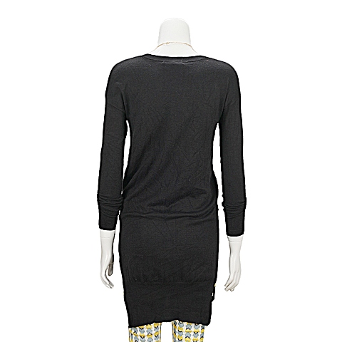 MOUSSY 专柜同款 女款黑色长袖针织连衣裙0106SW70-0120