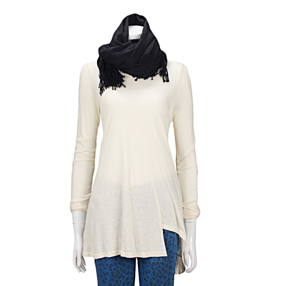 MOUSSY 专柜同款 女款乳白色长袖针织衫0106SA80-1620