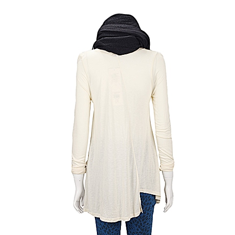 MOUSSY 专柜同款 女款乳白色长袖针织衫0106SA80-1620