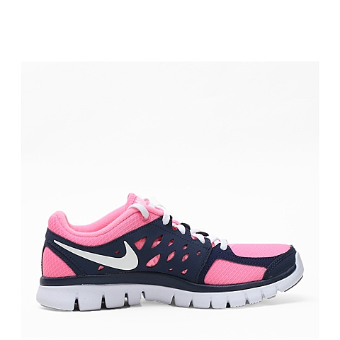 NIKE耐克童鞋夏季粉红色网布女中童透气超轻跑步鞋579971-600