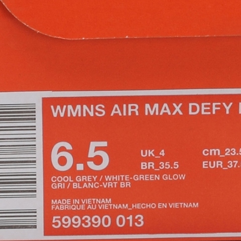 NIKE耐克 女子WMNS AIR MAX DEFY RN跑步鞋599390-013