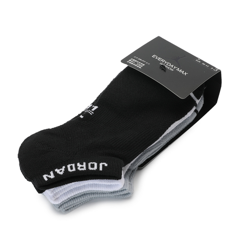 NIKE耐克2021年新款男子JUMPMAN NO-SHOW 3PPK袜子SX5546-018