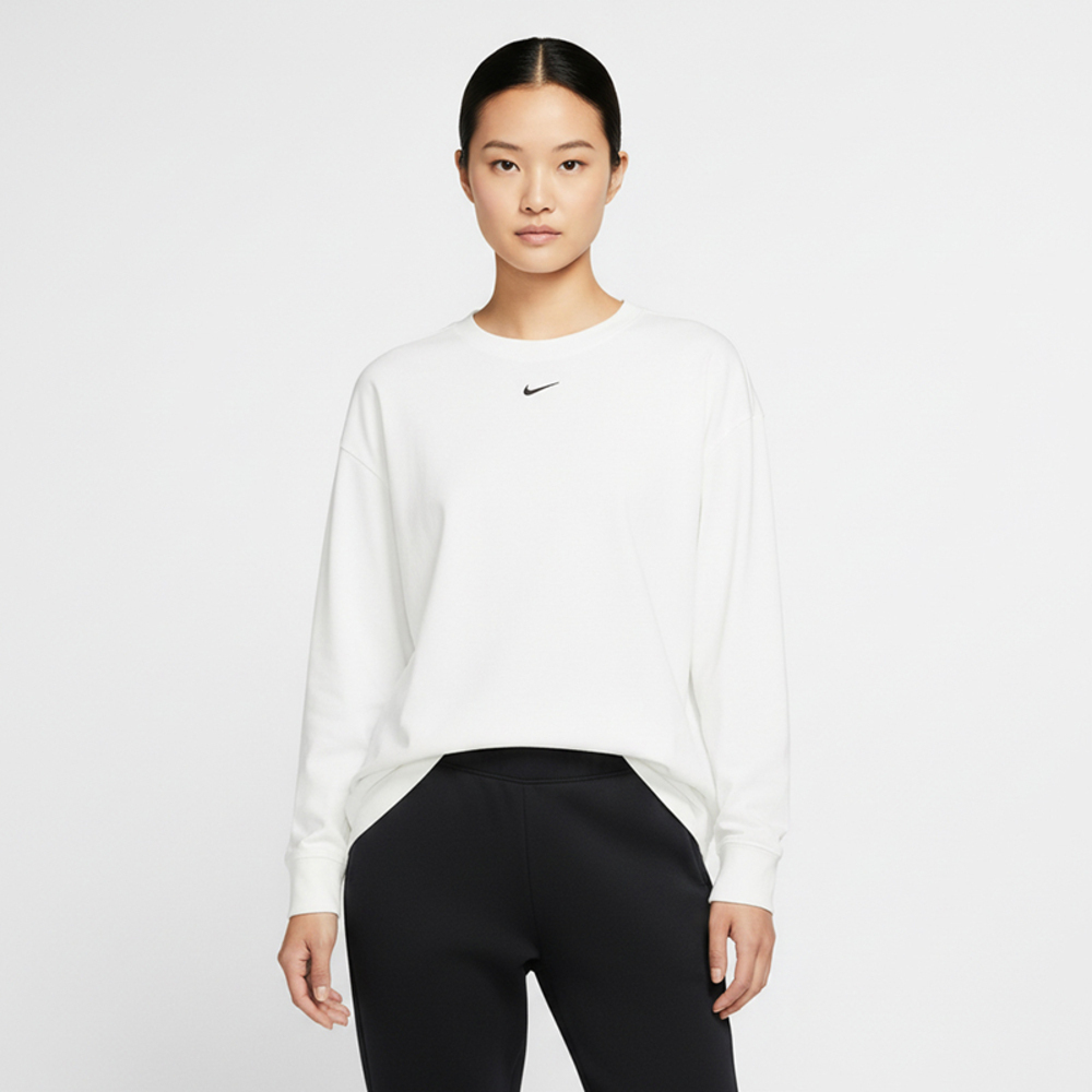 NIKE耐克2025女子AS W NSW ESSNTL OS LS TEE针织无领长THF5321-100