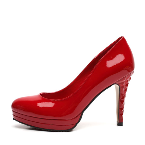 Senda/森达秋季漆皮防水台高跟鞋红色4IW60CQ2婚鞋系列
