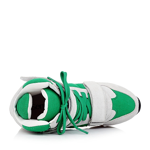 Senda/森达米白牛绒/绿色绒布女低靴秋季WY183CD4运动休闲型时尚潮流女鞋