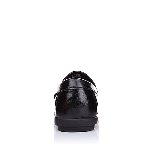 Senda/森达年夏季黑色牛皮潮流时尚男单鞋75216BM5