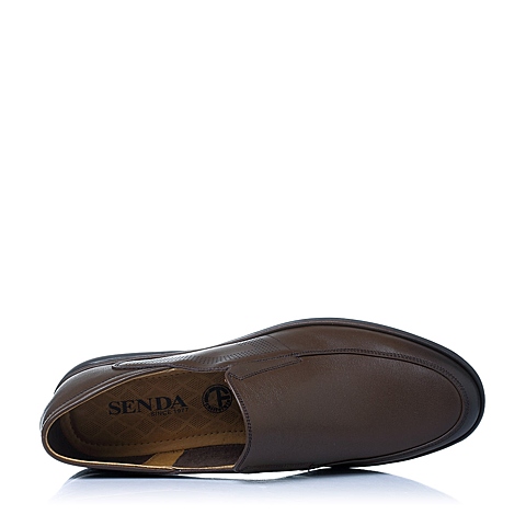 Senda/森达夏季专柜同款棕色牛皮男单鞋FE102BM5
