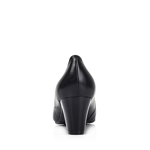 Senda/森达秋季专柜同款黑色羊皮浅口女单鞋3QD15CQ5