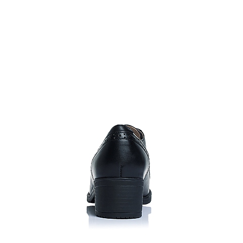 Senda/森达秋季专柜同款黑色软牛皮女单鞋J3P21CM5