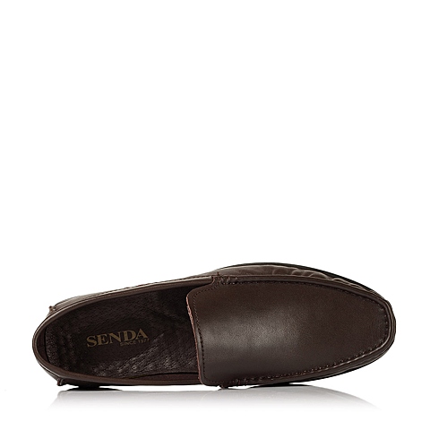 Senda/森达秋季专柜同款棕色打蜡牛皮男单鞋GC101CM5
