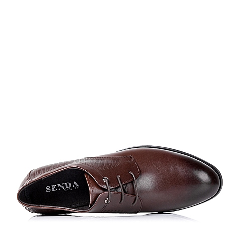 Senda/森达秋季专柜同款棕色水牛皮男单鞋FW106CM5