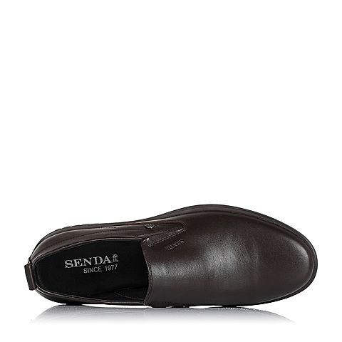 SENDA/森达冬季专柜同款棕色牛皮男皮鞋2XG02DM5