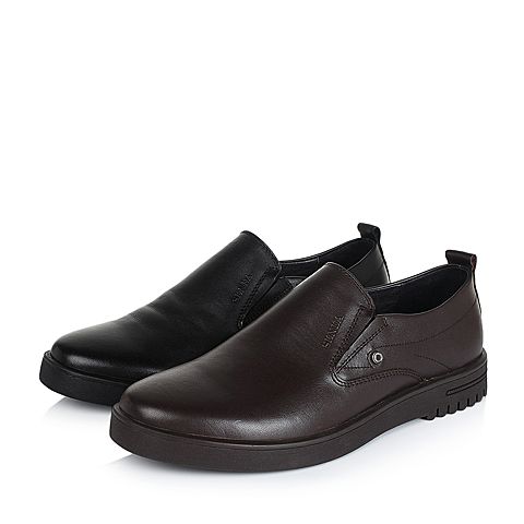 SENDA/森达冬季专柜同款黑色牛皮男皮鞋（绒里）2XG02DM5