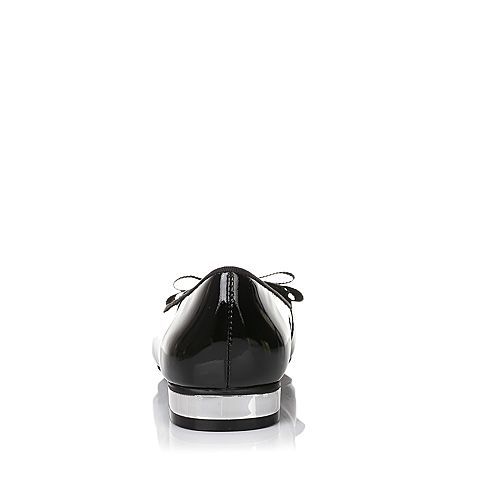 Senda/森达秋季专柜同款黑色牛漆皮浅口女单鞋3QC24CQ6
