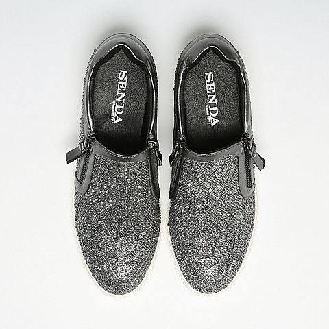 Senda/森达秋季专柜同款灰色女单鞋3QL24CM6