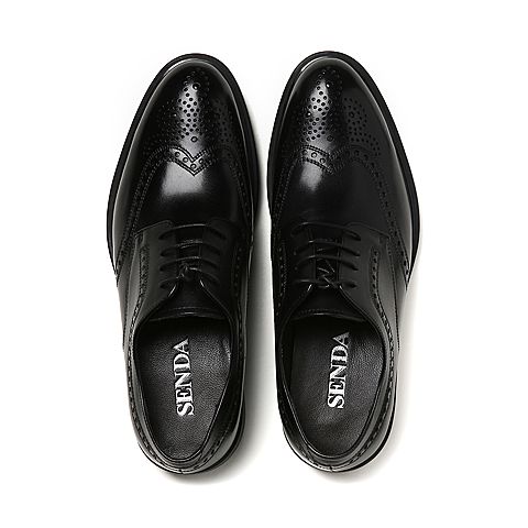 Senda/森达秋季专柜同款黑色牛皮男单鞋JK101CM6
