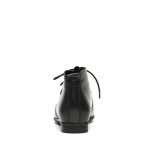 Senda/森达冬季专柜同款简约舒适绑带女皮短靴3PJ28DD6
