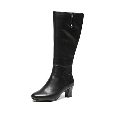 Senda/森达冬季专柜同款性感女皮长靴粗高跟时装靴N3L81DG6