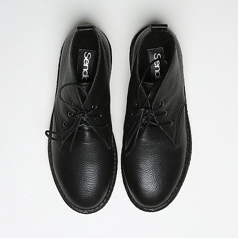 Senda/森达冬季专柜同款黑色牛皮女皮靴DY868DD6