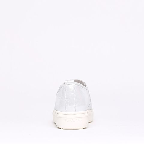 Senda/森达秋季专柜同款银色膜羊皮/银砂布女单鞋K3I20CM6