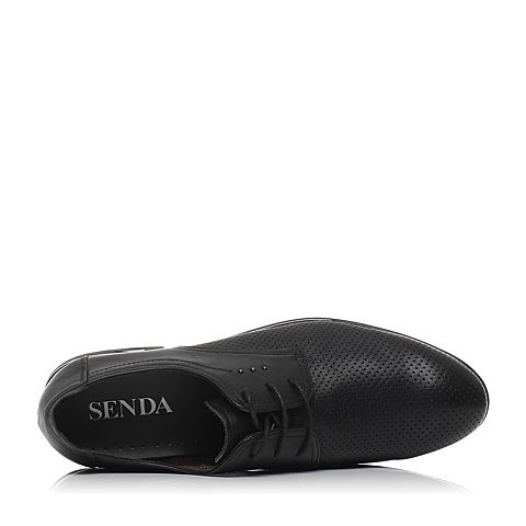 Senda/森达夏季专柜同款黑色打蜡牛皮男鞋IN102BS6