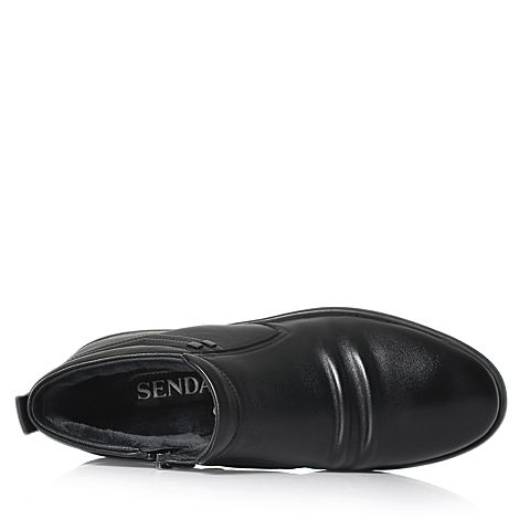 Senda/森达冬季新款专柜同款时尚韩版舒适男短靴V2H41DD7
