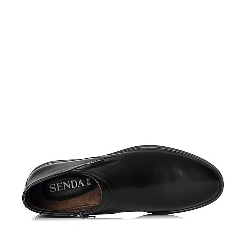Senda/森达冬季新款专柜同款简约大方舒适男皮低靴2WJ10DD7