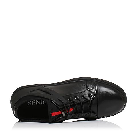 Senda/森达冬季新款专柜同款时尚舒适牛皮男休闲板鞋2PB30DM7