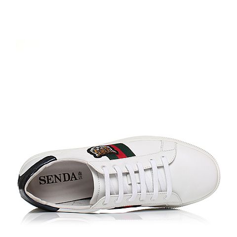 Senda/森达秋季专柜同款韩版男休闲小白鞋板鞋2SR04CM7