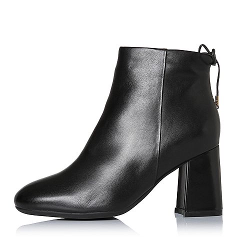 Senda/森达冬季专柜同款优雅气质女短靴粗高跟VDE46DD7