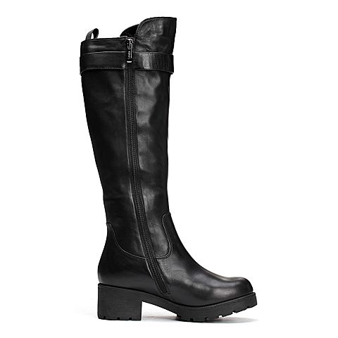 Senda/森达冬季专柜同款性感气质女长筒靴中粗跟N3D70DG7