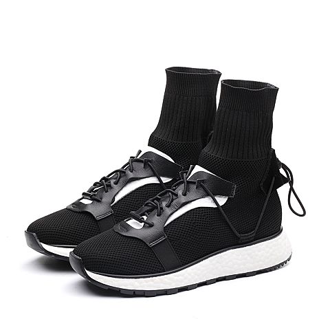 Senda/森达冬季专柜同款时尚运动风女短靴袜靴3GZ10DD7