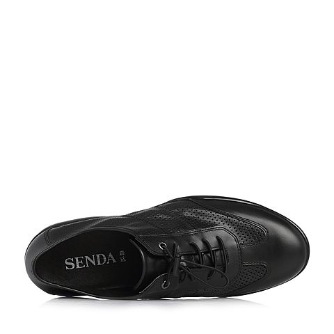 Senda/森达夏季新款专柜同款打孔时尚舒适男休闲鞋1HS20BM8