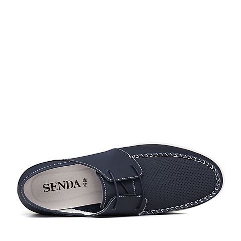 Senda/森达夏季新款专柜同款打孔舒适男休闲鞋1QU05BA8