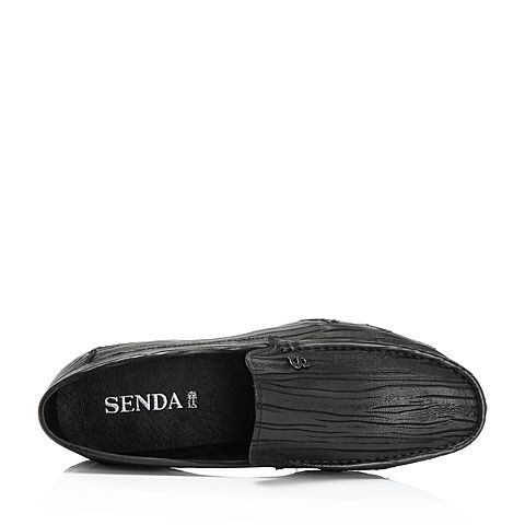 Senda/森达秋季新款专柜同款舒适一脚蹬休闲男豆豆鞋1LG30CM8